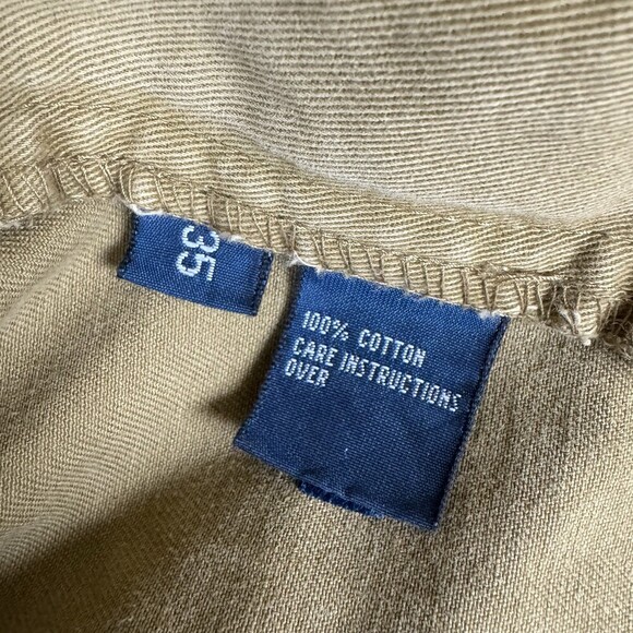 Polo Ralph Lauren Shorts Mens 35 Khaki Cargo Chino 100% Cotton Classic Polo 67 - Picture 6 of 9